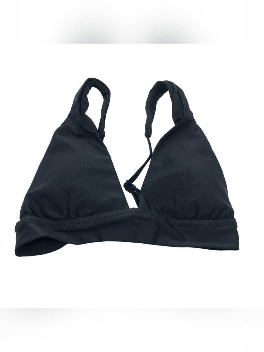Aerie Black Triangle Tie Back Bikini Top